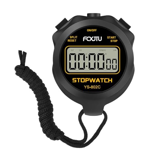FCXJTU Digital Simple Stopwatch Timer, No Bells, No Alarm, Simple Basic Operation, Silent, Clear Display, ON/Off, Large Display for Swimming Running Training Kids Coaches Referees Teachers