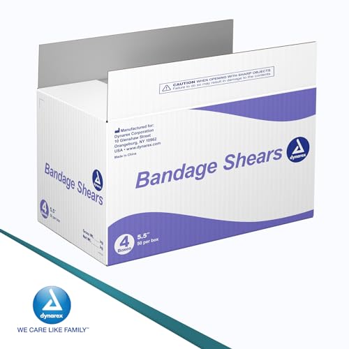Ciseaux à bandage Dynarex bleu sarcelle pour infirmiers lot de 200 - 7
