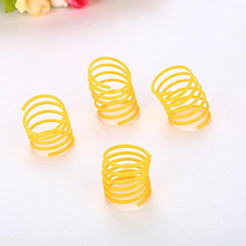 ISMARTEN Pet Wide Plastic Colorful Springs Cat Toys for Cat Kitten Pets (Random Color) (10pcs) - Thumbnail 4