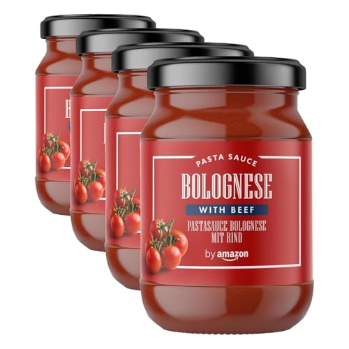 by Amazon Pasta Sauce Bolognese, 420g (Packung mit 4)