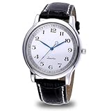 Boîtier en alliage élégant et moderne : le boîtier et le bracelet de montre noirs élégants pour hommes sont fabriqués à partir d'un alliage léger mais stable, assurant à la fois confort et un look contemporain.