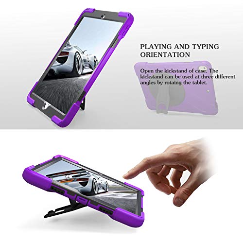 Tsq Ipad Pro 10.5 Case 2017 For Kids | Ipad Air 3 Case 2019 With Stand Handle Strap | Heavy Duty Durable Protective Rubber Case For Ipad Air 3Rd Generation 10.5 Inch | Purple #TOP2