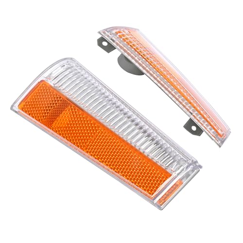 HECASA Side Marker Lights Compatible with 1978-1979 Chevrolet Malibu Chevy El Camino Front Turn Lamps Driver & Passenger Side Plastic Clear And Amber Lens by HECASA - Image 6