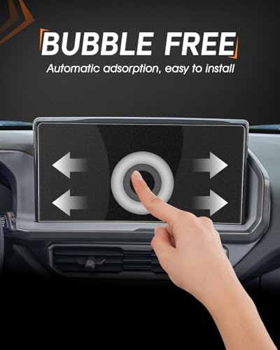 CDEFG Matte Tempered Glass for 2025 2026 Ford Bronco Sport Screen Protector, 13.2 Inch Touchscreen, (Big Bend, Heritage, Free Wheeling, Outer Banks, Badlands) 2025+ Accessories Anti-Glare - 5