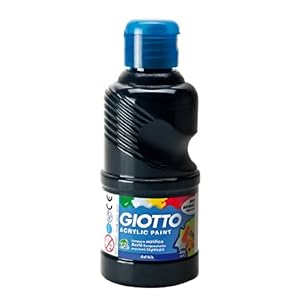 Giotto 5340 24, acrylverf, fles 250 ml, zwart