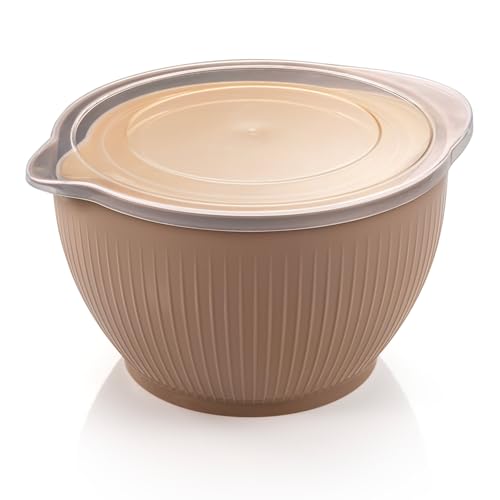 Tescoma 630383 Set 2 ciotole in plastica con coperchio, 3,4 litri e 2,0 litri, linea Delícia