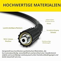 Hochdruckschlauch für alle Kärcher Modelle, K3, K4, K5, K7 und K2 (Neu & Alt) – Knicksicherer Ersatzschlauch mit O-Ring-Adapter und M22(14mm) auf Schnellkupplungs-Konverter (6M) – Ansicht 6