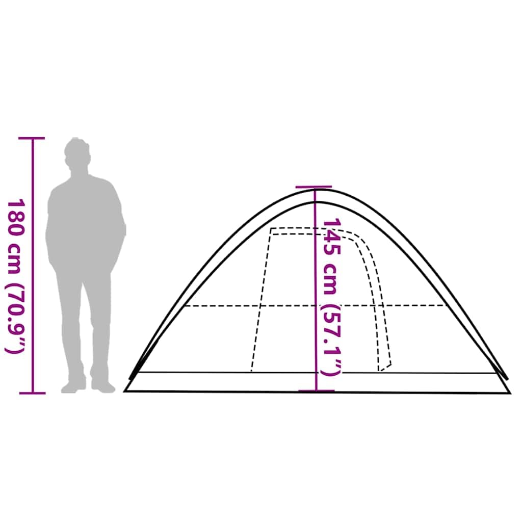 Mangloder Kuppel-Familienzelt Personen Blau Wasserdicht Leicht & Kompakt für Camping, Wandern und Outdoor Abenteuer, Robust, Winddicht, Mit E-Anschluss, Tragetasche, Für Garten, Strand, Festival