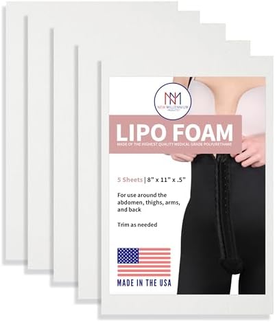 New Millennium Premium Lipo Foam Sheets (5 Pack) | USA Medical-Gr...