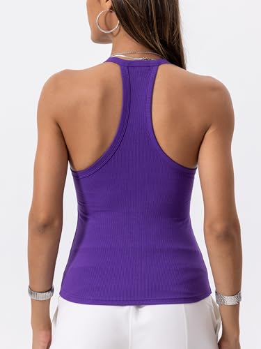 Danysu Tank Top Damen Crop Tops für Damen Spaghetti Top Damen V-Ausschnitt Unterhemden & BH-Hemden füR Damen Going Out Tank Girl Corset Sexy Party Y2K Sexy Oberteil Damen, Veilchen，Groß