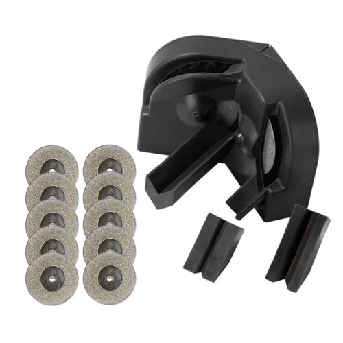 ASHATA Outil électrique de Broyeur D'affûteuse de Foret pour la Réparation Automobile de Construction de Bâtiments, Disques de Meulage Remplaçables pour 2-16mm (BLACK)