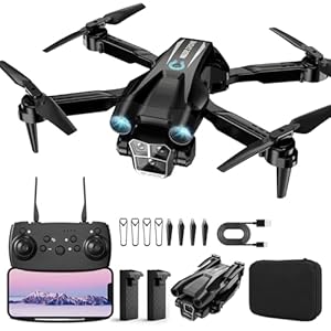 Drone with Camera 1080P HD, Mini Drone for Beginners Kids Adults, RC Quadcopter with 2 Batteries, Carrying Case, Stable Hover, Trajectory Flight, Gravity Control, Toys Gifts for Teen Boys Girls