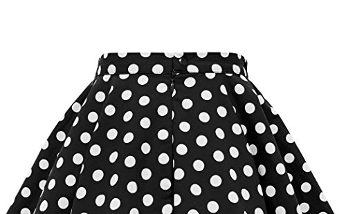 Blackbutterfly Kids Vintage 50'S Full Circle Girls Swing Skirt (Polka Dot - Black, 11-12 Yrs) #TOP6