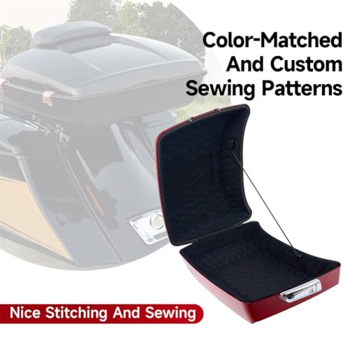 Forro para Alforja Tour Pack Liners compatible con Harley Chopped Tour Pack (2014-2025), costura negra miniatura 5