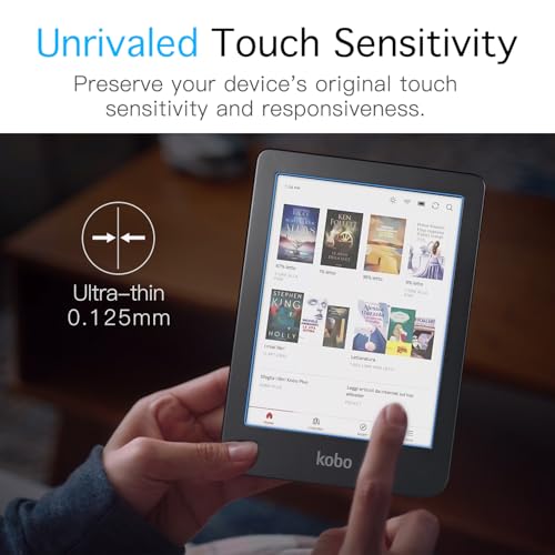 MoKo 2-Pack Screen Protector for Kobo Clara 6" 2024, Anti-Glare Premium PET Protective Film Full-Coverage Matte Screen Protector