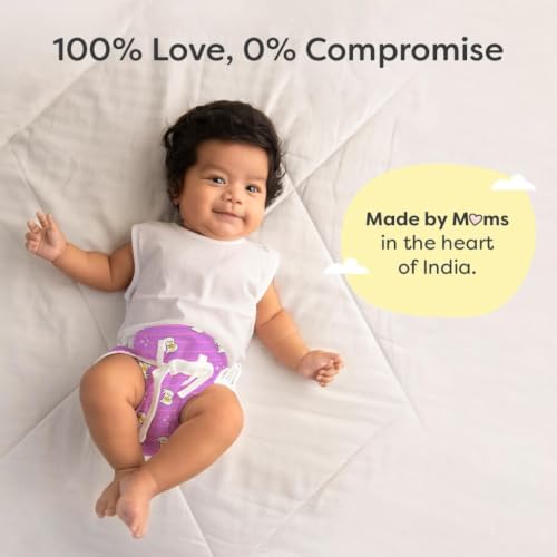 Image of SuperBottoms DryFeel Langot Trial Kit for Newborn Babies, 5 Assorted Langots with 2 Printed, 2 Premium Muslin & 1 White, Soft Cotton Langot for Diaper-Free Time, 0-9 Months