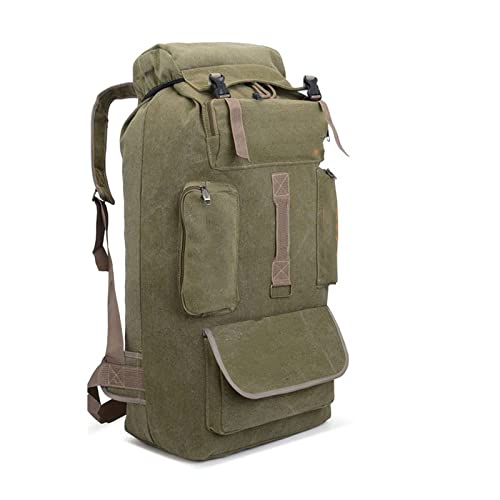 Zaino da Escursionismo Escursionismo Zaino da Campeggio in Tela Borsa da Alpinismo all'aperto Uomo Zaino da Caccia tattico da Viaggio Pesca Attrezzatura da Campeggio (Color : Army Green)