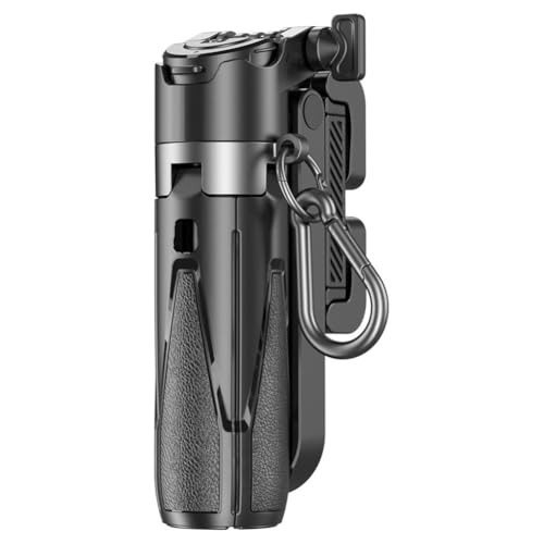 Lawnoval Mini trípode ajustable de 360° y palo selfie con control remoto, soporte compacto 3 en 1 para iPhone Android, 11,7-41,5 cm, negro y negro