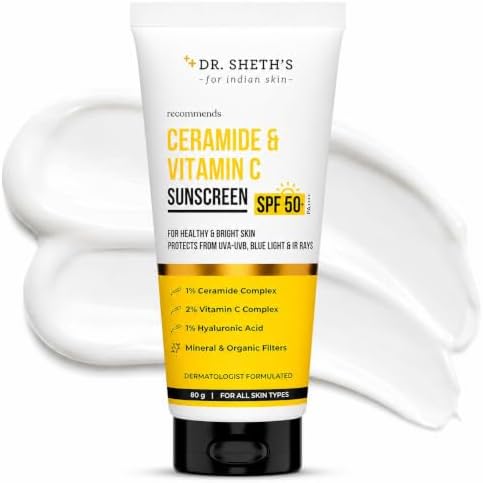 Ceramide & Vitamin C Sunscreen SPF 50+, No White Cast, 80g
