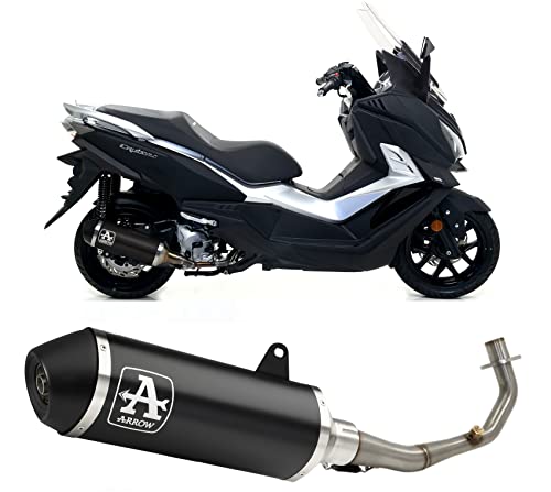 Silencieux Arrow Open Urban noir pour scooter Sym Cruisym 125 i de 2018 à 2020