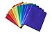 STEMSFX Heavy Duty Plastic 2 Pocket Folder, For Letter Size Papers, Includes Business Card Slot. Assorted - Pack of 12