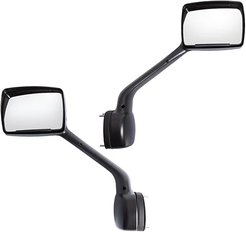 Vista 40 de Conjunto de espejo de capó negro para KENWORTH T680, PETERBILT 579/587, lado conductor/izquierdo Izquierda/unidad (negro)