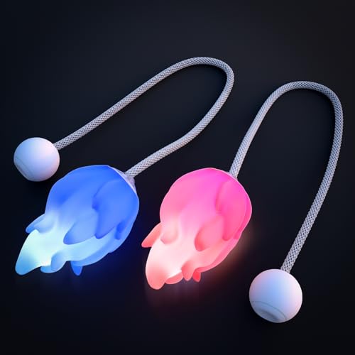 LED Poi Set mit App & Fernbedienung RGB LED Poi Balls mit 20 Lichtmodi & 10000 Farben USB-C wiederaufladbar ideal für Festival Tanz Flow Art & Performance