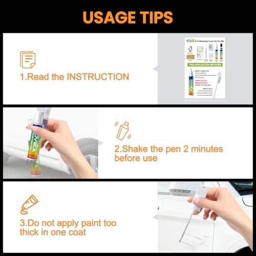 TOVIIEA Summit White/Interstellar White(GAZ/WA8624) Touch Up Paint Compatible with GMC,2-In-1 Car Paint Scratch Repair Pen,Car Paint Scratch Repair Kit for Scratches,Chips & Nicks,2-PCS SET — view 7