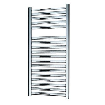 TERMOARREDO SCALDASALVIETTE RADIATORE DESIGN CROMATO PIANO TUBI ACCIAIO ORIZZONTALI ERCOS "Alessia" (Cm 55 x 80 int. 50 18 tubi 278W)