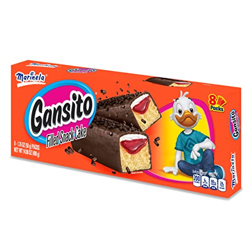 Marinela Gansito Box, Filled Snack Cakes, 8Count, 14.08 Oz