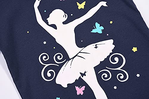 Joyond Girls Summer Pajamas Toddler Girl Pjs Set Cotton Snug-Fit Sleepwear Kids Short Sleeves 4 Pieces 2T — view 5