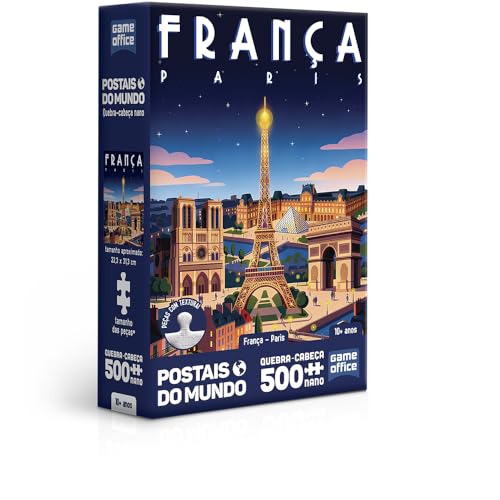 Toyster - Postais do Mundo: França - Quebra-cabeça Nano 500 Peças - Game Office