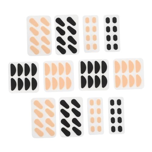 TOBBOMEY 96 Piezas gafas almohadillas para la nariz pegatinas antideslizantes antideslizantes paño de limpieza para clarinete llavero almohadillas adhesivas almohadillas para gafas esponja