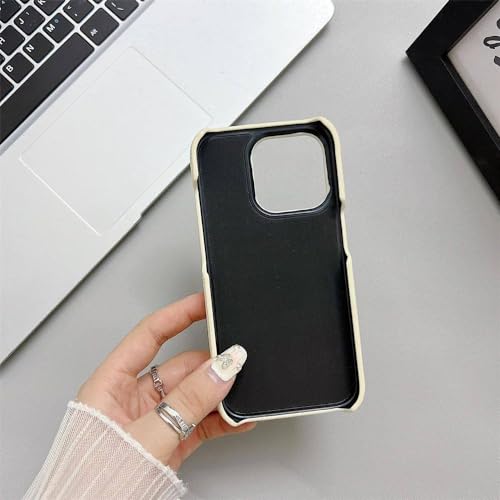 Étui iPhone 15 Pro en cuir de luxe bicolore chic LVTFCO - 6