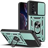SNCLET Cover per Xiaomi Poco F5 Pro 5G Custodia,Grado Militare Custodia con Protezione Fotocamera con 360°Anello Supporto PC e TPU Antiurto AntiGraffio Custodia per Xiaomi Poco F5 Pro 5G,Verde