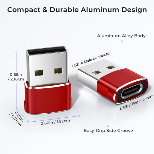 Image of Basesailor USB to USB C Adapter 3 Pack,Type C Female to USB A Male Charger Cable Converter for Apple Watch Ultra iWatch Series 8 7 SE,AirPods Pro 2, 14 13 12 11 Plus Max,iPad 9 10 Air 4 5 Mini 6