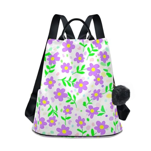 Sac à dos motif floral violet idéal pour vos sorties citadines quotidiennes