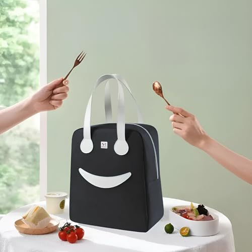 Image of NFI essentials Insulated Lunch Bag for Men Women Large Tiffin Carry Bag Travel Lunch Box Organizer for Office, School, College, Leak-Proof Lunch Cooler Bag