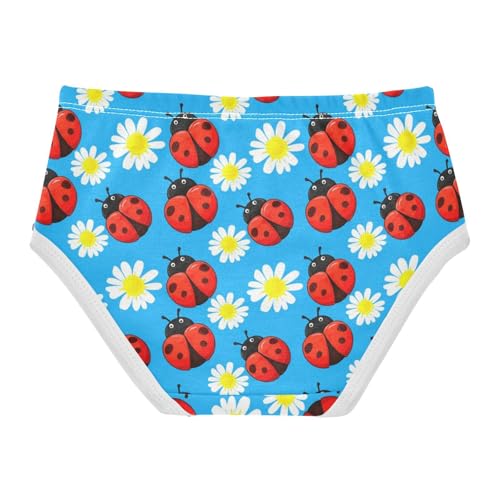 Joisal Cute Ladybug White Daisy Blue Girls Underwear Toddler 2t Cotton Little Girl Panties Cartoon Briefs Underpants2