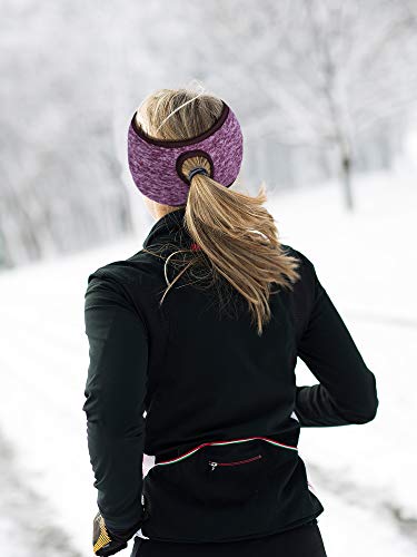 Diademas para cola de caballo de forro polar que evitan que el pelo estorbe al entrenar 6