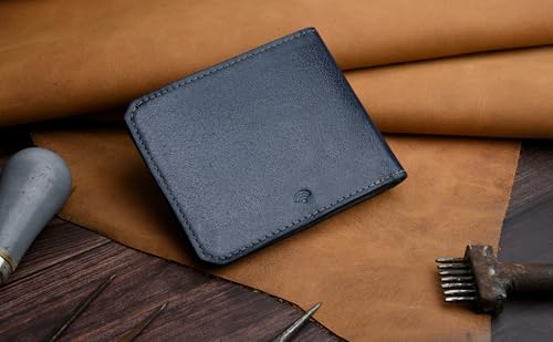 Image of URBAN FOREST Tyson Blue /Grey Leather Wallet for Men
