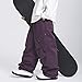 Snowshred Men's Baggy Cargo Snowboard Pants Waterproof Windproof Snow Pants Fashion Streetwear for Winter Outdoor Purple