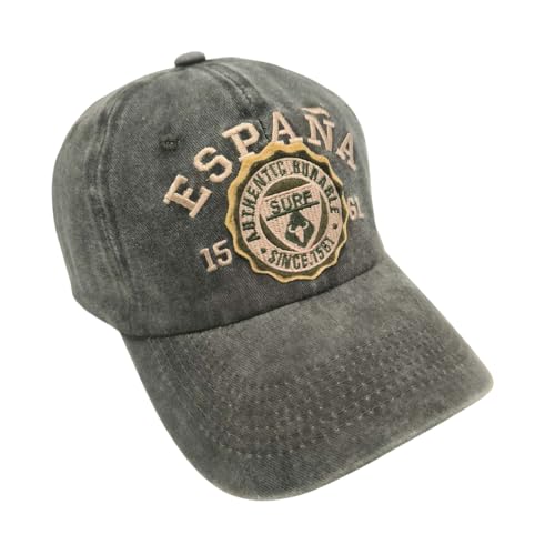JYC CREATIVE Gorra de España, Regalo de España, Cup of Spain, para Hombre y Mujer, Gorra para el Sol, Gorra con Visera, Gorra para Regalo, (FR/ES, Letras, Talla única, Verde Oscuro)