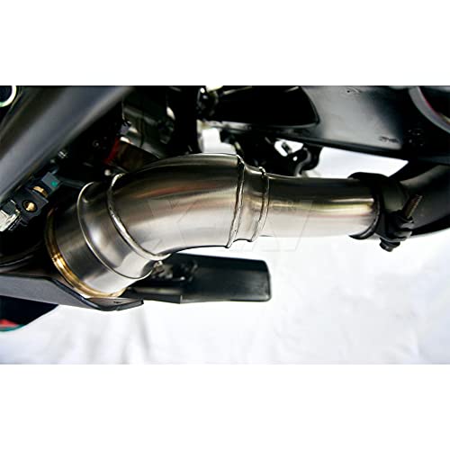 Kyn For Duke 250 390 2021, 250 Adventure 2021, 390 Adventure 2020 2021 Motorcycle Exhaust Muffler Mid Link Pipe With Heat Shield 250 Adv 390 Adv, Silver, Free #TOP3