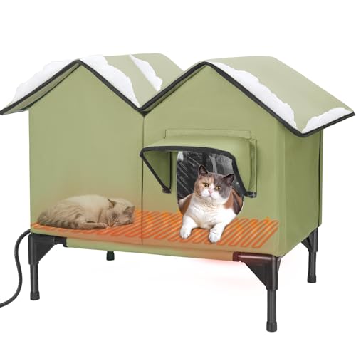 Abri pour chat sauvage chaud et imperméable grande maison d'extérieur - 2