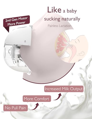 image for Momcozy M5 Hands-Free Wearable Breast Pump, Double-Sealed Flange for B