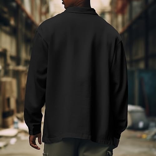 Men's Jackets Casual Button Up Corduroy Jackets Long Sleeve Fashion Stylish Lightweight Shirt Jacket, M-6XL 5