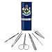 Maine State Flag Stainless Steel Manicure Pedicure Grooming Beauty Care Travel Kit