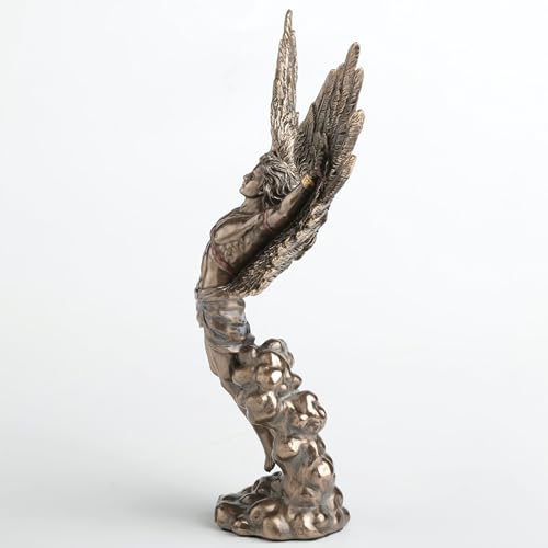 Estatua de Icarus en resina con acabado bronce miniatura 2