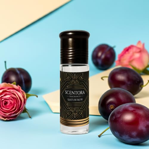Image of Kasturi Musk Roll On Perfume 6ml | Alcohol Free Pocket Attar | Unisex Natural Earthy Musk Long Lasting Fragrance | Ideal for Gifting